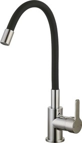 Bateria zlewozmywakowa ze stali nierdzewnej z elastycznym wężem z pamięcią kształtu - Essebagno