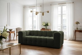 Sofa Baloo, 3-osobowa, do salonu, tkanina Tiffany, zielony