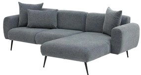 Narożnik PISA w kształcie L, prawostronny, szary