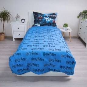 Bawełniana pościel dziecięca jednoosobowa 140x200 cm Harry Potter "Hogwarts Express" – Jerry Fabrics