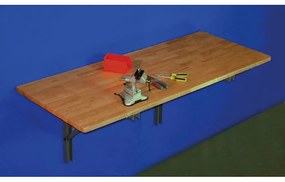 Stół składany montowany do ściany, połączenie bukowe, 1200 x 580 mm