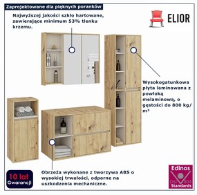 Łazienkowy zestaw mebli dąb artisan + kaszmir S2-E11