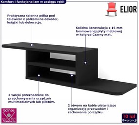 Czarna Wisząca Półka Pod Tv P6-H51