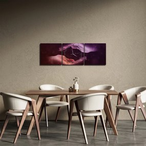 Obraz dłoni (z zegarem) (90x30 cm)