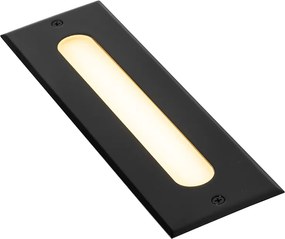 Nowoczesny klosz ogrodowy czarny 30 cm z LED IP65 - Eline