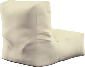 Puf-fotel kolor kremowy tkanina połyskliwa, strukturalna