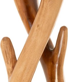 Wieszak stojący z mahoniu, ręcznie rzeźbiony, unikalny 190cm