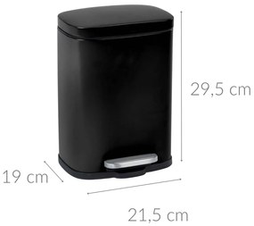 Kosz na śmieci LENO, z pedałem i funkcją Easy-Close, 5 L, WENKO
