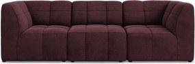Bordowa aksamitna sofa 255 cm Aloha – Makamii