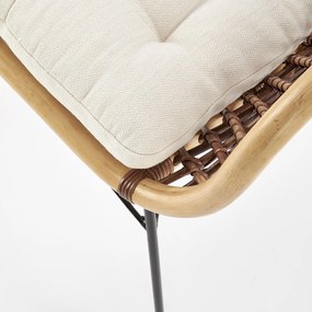 Rattanowe krzesło na metalowych nogach K336