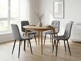 Szare krzesło LIBRA PLATINUM GREY z czarnymi nogami