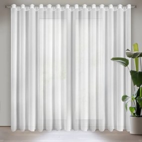Firana gotowa z szyfonu biała na przelotkach 350x250 cm