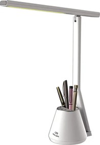 Biała lampka LED na biurko z pojemnikiem - 3X S253 K4-A05