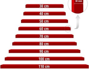 STILISTA Półka ścienna Volato, 100 cm, jasne drewno