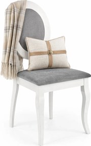 Białe krzesło bankietowe medalion K4-W17