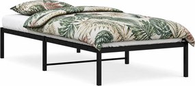 Czarne metalowe łóżko pojedyncze 100x200 cm E7-T88
