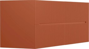 Szafka łazienkowa wisząca   pod umywalkę ryflowana terakota, 150 cm - PAVANI