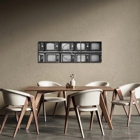 Obraz - Retro TV (z zegarem) (90x30 cm)