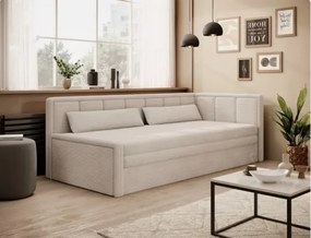 Sofa rozkładana z funkcją spania FULGEO beżowa prawa  ELTAP
