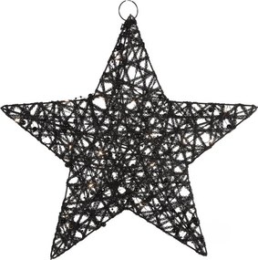 Świąteczna dekoracja gwiazda STARIELLE z oświetleniem LED 40 cm, czarna