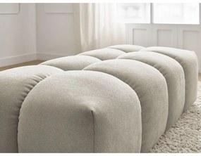 Beżowy podnóżek z materiału bouclé Everest – Bobochic Paris