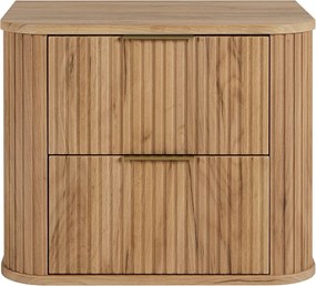 Szafka łazienkowa, dąb Craft, uchwyt złoty, 41,5 x 60 x 51,7 cm