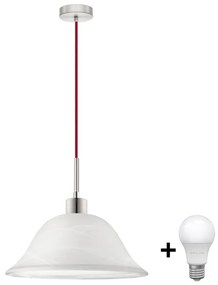 LED Żyrandol na lince 1xE27/60W/230V biały