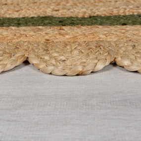 Ciemnozielono-naturalny kolorze dywan z juty tkany ręcznie 160x230 cm Grace Green – Flair Rugs