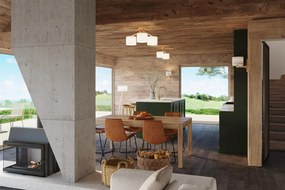 Lampa stojąca LEGNO 1 naturalne drewno/biała SOLLUX  LIGHTING