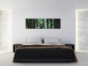 Obraz - Jeleń w głebokim lesie (170x50 cm)