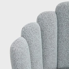Krzesło LUXE w tkaninie Bouclé szare HOMLA