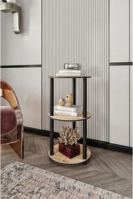 Dębowa półka okrągła 3-poziomowa – nowoczesny i funkcjonalny design