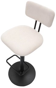 Biało-czarny hoker z regulowaną wysokością (wysokość siedziska 61 cm) Tina – Mauro Ferretti
