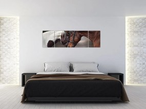 Obraz - Zakochane konie (170x50 cm)
