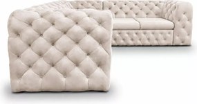 Narożnik Chesterfield Moet 250x250 pikowany z funkcją spania i pojemnikiem