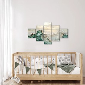 Obraz - 3D abstrakcja morza (125x70 cm)