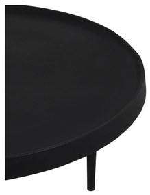 Czarne okrągłe stoliki zestaw 2 szt. ø 75 cm Tobias – Light &amp; Living