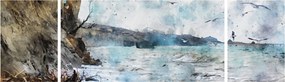 Obraz - Rafa, akwarela (170x50 cm)