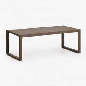 Prostokątny Stolik Kawowy Ogrodowy 110x55 Cm Z Aluminium Lipov Chocolate - Sklum