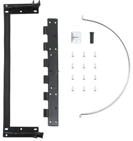 Czarno-srebrny kosz na śmieci do zabudowy 12L T7-H17