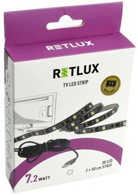 LED Retlux RLS 101 taśma ze złączem USB zimna biała, 2 x 50 cm