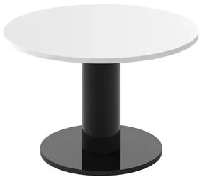 Stolik kawowy SOLO MINI ⌀80cm biały mat/czarny HUBERTUS