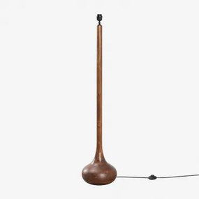 Podstawa Lampy Podłogowej 125 Cm Z Drewna Mango Adelaide Ciemny Drewniany Uchwyt - Sklum