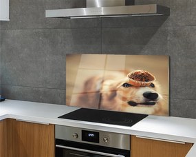 Panel Kuchenny Szklany Słodki Piesek i Babeczka