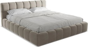 Łóżko 200 x 228 - z weluru - kreci - NALU