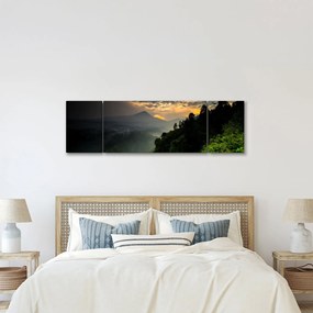 Obraz - zielony górski krajobraz (170x50 cm)
