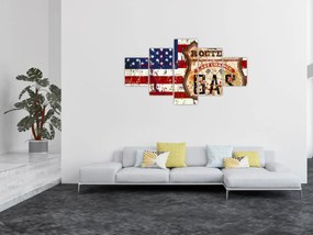 Obraz - Vintage flaga (125x70 cm)