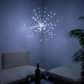 Świąteczne LED oświetlenie - deszcz meteorów, zimna biała