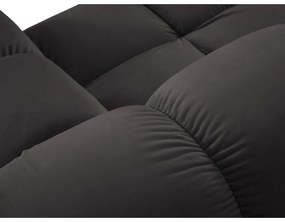 Ciemnoszara aksamitna sofa 379 cm Bellis – Micadoni Home