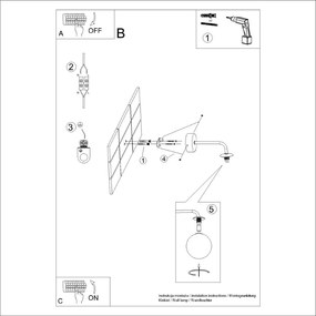 Czarno-biały kinkiet Beam – Nice Lamps